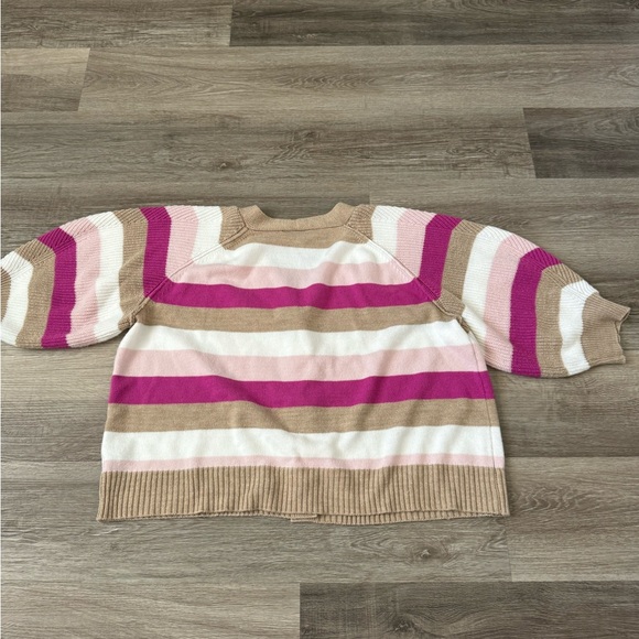 Lane Bryant striped ballon sleeve knit sweater 22/24 - Picture 8 of 10